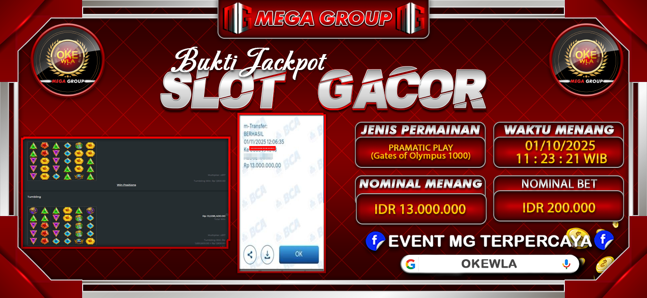 Bukti JP situs Okewla hari Sabtu, 01 November 2025