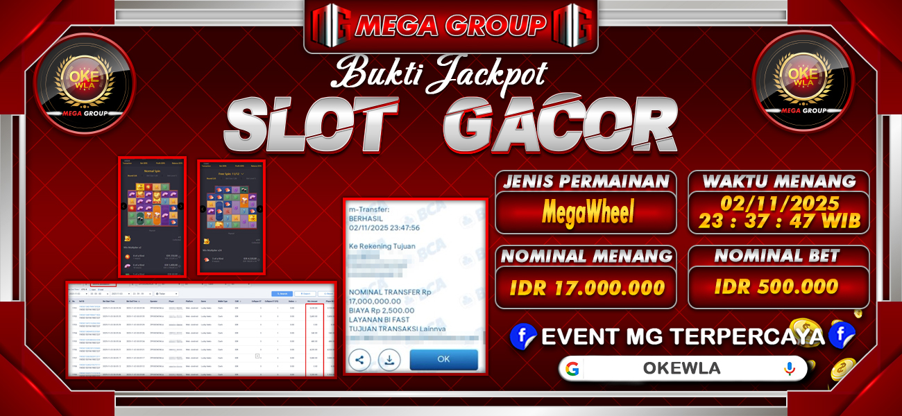 Bukti JP situs Okewla hari Minggu, 02 November 2025