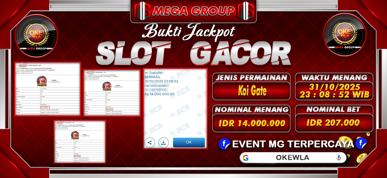 Bukti JP situs Okewla hari Jumat, 31 Oktober 2025